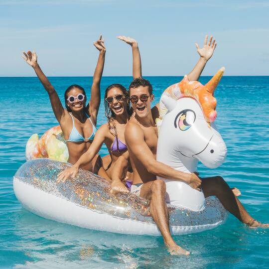 PoolCandy Glitterfied® Gigantic Unicorn Pool Raft